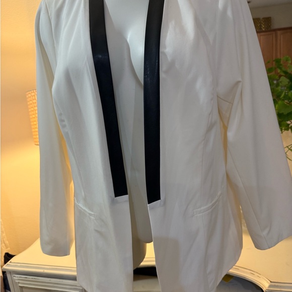 Torrid Ivory Jacket with Black Faux Leather Trim Accents (4) - Picture 14 of 14